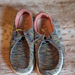 Hey Dude Multicolor Slip-On Sneakers with Knitted Fabric